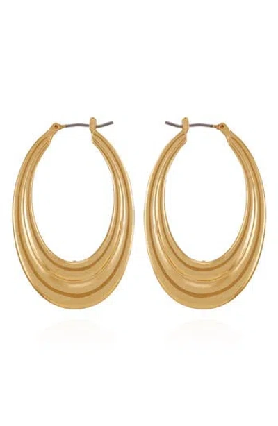 Vince Camuto Oval Hoop Earrings In Goldtone