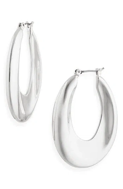 Vince Camuto Oval Hoop Earrings In Silver