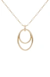 Vince Camuto Oval Pendant Necklace In Gold