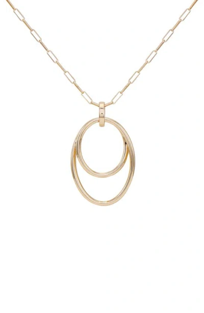 Vince Camuto Oval Pendant Necklace In Gold