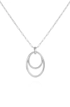 Vince Camuto Oval Pendant Necklace In Metallic