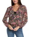 Vince Camuto Overlap Blouse In Multi