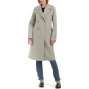 Vince Camuto Oversize Double Breasted Wool Blend Coat In Heather Grey