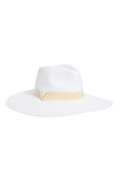 Vince Camuto Oversize Straw Panama Hat In White