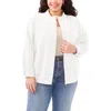 Vince Camuto Oversize Water Repellent Bomber Jacket In New Ivory