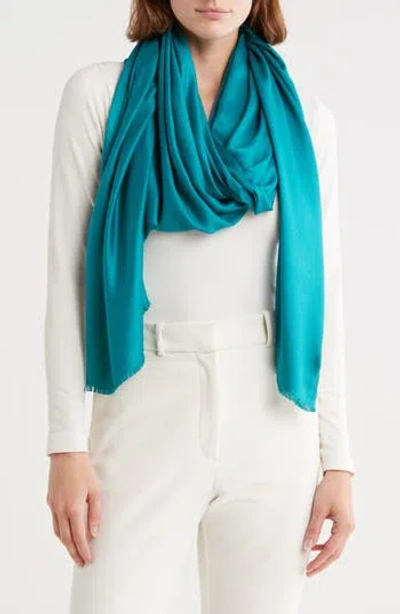Vince Camuto Oversized Satin Pashmina Wrap In Green
