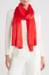 Vince Camuto Oversized Satin Pashmina Wrap In Red