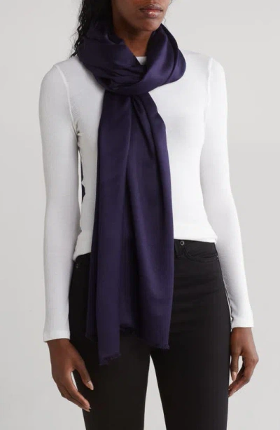 Vince Camuto Oversized Satin Pashmina Wrap In Navy Night