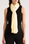 Vince Camuto Oversized Satin Pashmina Wrap In Pastel Yellow