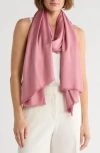 Vince Camuto Oversized Satin Pashmina Wrap In Purple
