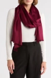 Vince Camuto Oversized Satin Pashmina Wrap In Red