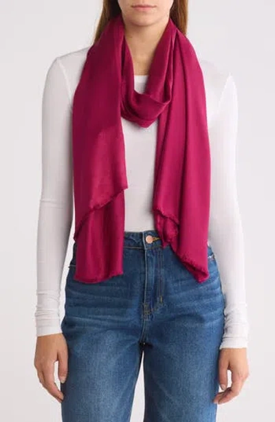 Vince Camuto Oversized Satin Pashmina Wrap In Sangria Red