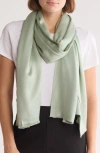 Vince Camuto Oversized Satin Pashmina Wrap In Silt Green