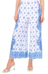 VINCE CAMUTO VINCE CAMUTO PAISLEY PRINT DRAWSTRING PANTS