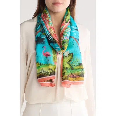 Vince Camuto Palm Beach Silk Scarf In Multi