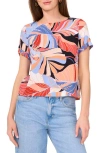 VINCE CAMUTO VINCE CAMUTO PALM PRINT ROLLED CUFF TOP