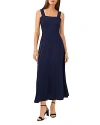 Vince Camuto Paneled Challis Tank Dress In Classic Navy