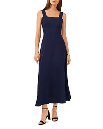 Vince Camuto Paneled Challis Tank Dress In Classic Navy