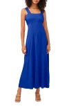 Vince Camuto Solid Sleeveless Tiered Maxi Dress In Cobalt