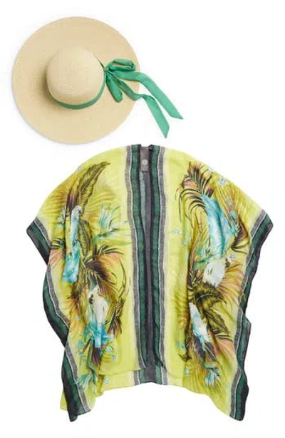 Vince Camuto Parrot Topper & Hat Set In Lime