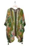 Vince Camuto Parrot Wrap Scarf In Green