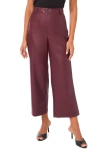 Vince Camuto Patch Pocket Coated Pants In Burgundy