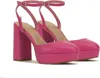 Vince Camuto Patrissya Pumps Women's Pink Ankle Strap Block Heel Jobb1060 In Pink