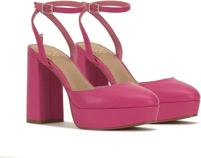 Vince Camuto Patrissya Pumps Women's Pink Ankle Strap Block Heel Jobb1060