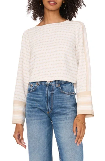 Vince Camuto Pattern Top In Natural Sand