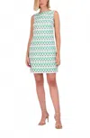 Vince Camuto Womens Printed Polyester Sheath Dress In Multi
