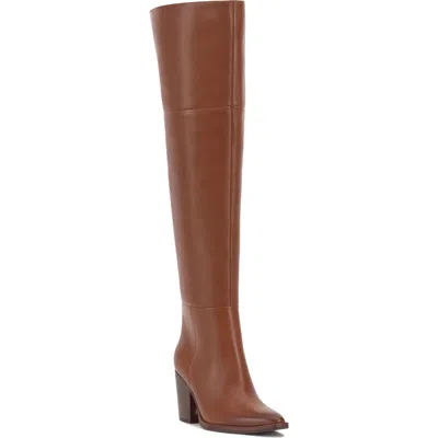 Vince Camuto Paulie Over The Knee Boot In Whiskey Brown Leather