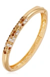 Vince Camuto Pavé Crystal Bangle Bracelet In Gold Tone