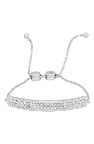 Vince Camuto Pavé Crystal Bar Slider Bracelet In Silvertone