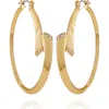Vince Camuto Pavé Crystal Bypass Hoop Earrings