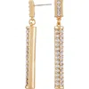 Vince Camuto Pavé Crystal Drop Earrings In Gold Tone