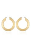 Vince Camuto Pavé Crystal Hoop Earrings In Goldtone