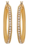 Vince Camuto Pavé Crystal Hoop Earrings In Goldtone1