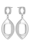 Vince Camuto Pavè Double Drop Earrings In Silver