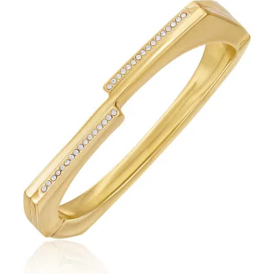 Vince Camuto Pavé Hinge Cuff Bracelet In Gold