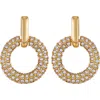 Vince Camuto Pavè Hoop Drop Earrings In Gold