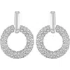 Vince Camuto Pavè Hoop Drop Earrings In Silver