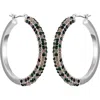 Vince Camuto Pavé Hoop Earrings In Silver Tone