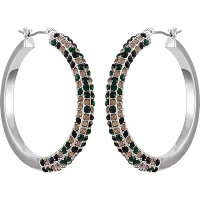 Vince Camuto Pavé Hoop Earrings In Gray
