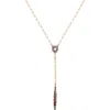 Vince Camuto Pavé Lariat Necklace In Gold Tone