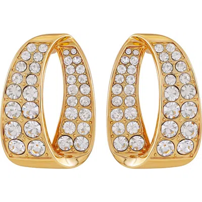 Vince Camuto Pavè Open Hoop Earrings In Gold