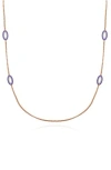 Vince Camuto Pavé Station Necklace In Gold Tone