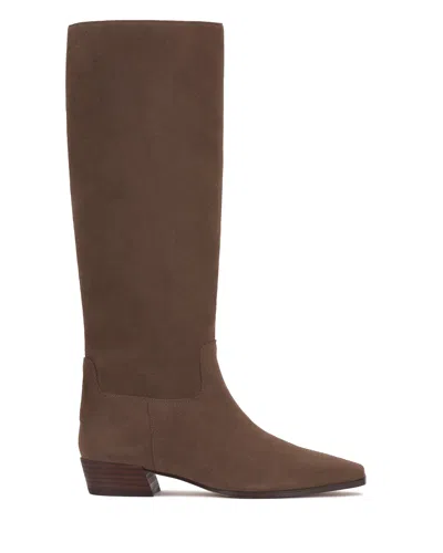 Vince Camuto Pavla Narrow Calf Knee High Boot In Toasted Taupe Suede