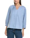 Vince Camuto Peasant Blouse In Blue