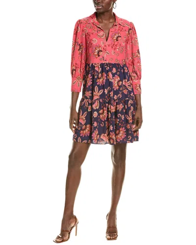 Vince Camuto Pebble Crepe Mini Dress In Red