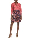 Shop Vince Camuto Pebble Crepe Mini Dress In Red